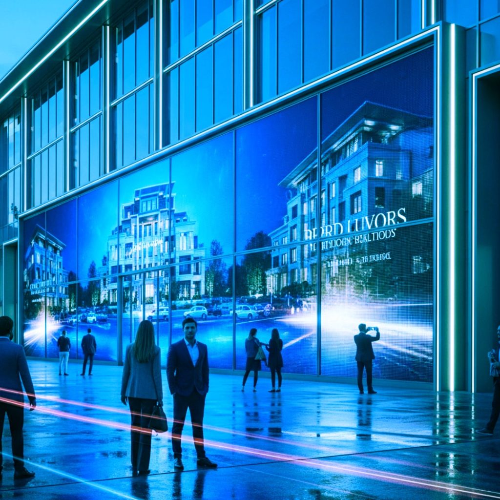 AGENCE IMMOBILIERE FILM LED VITRINE