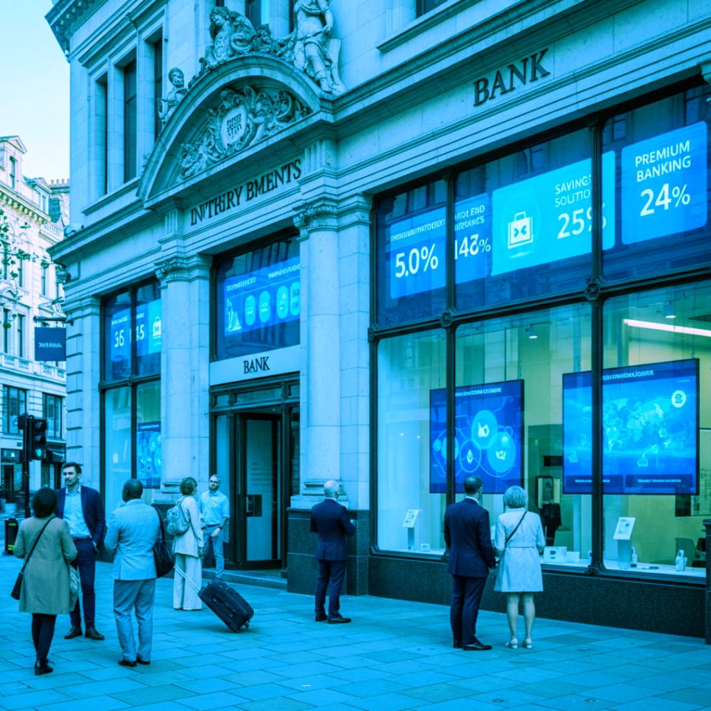 BANQUE VITRINE RUE