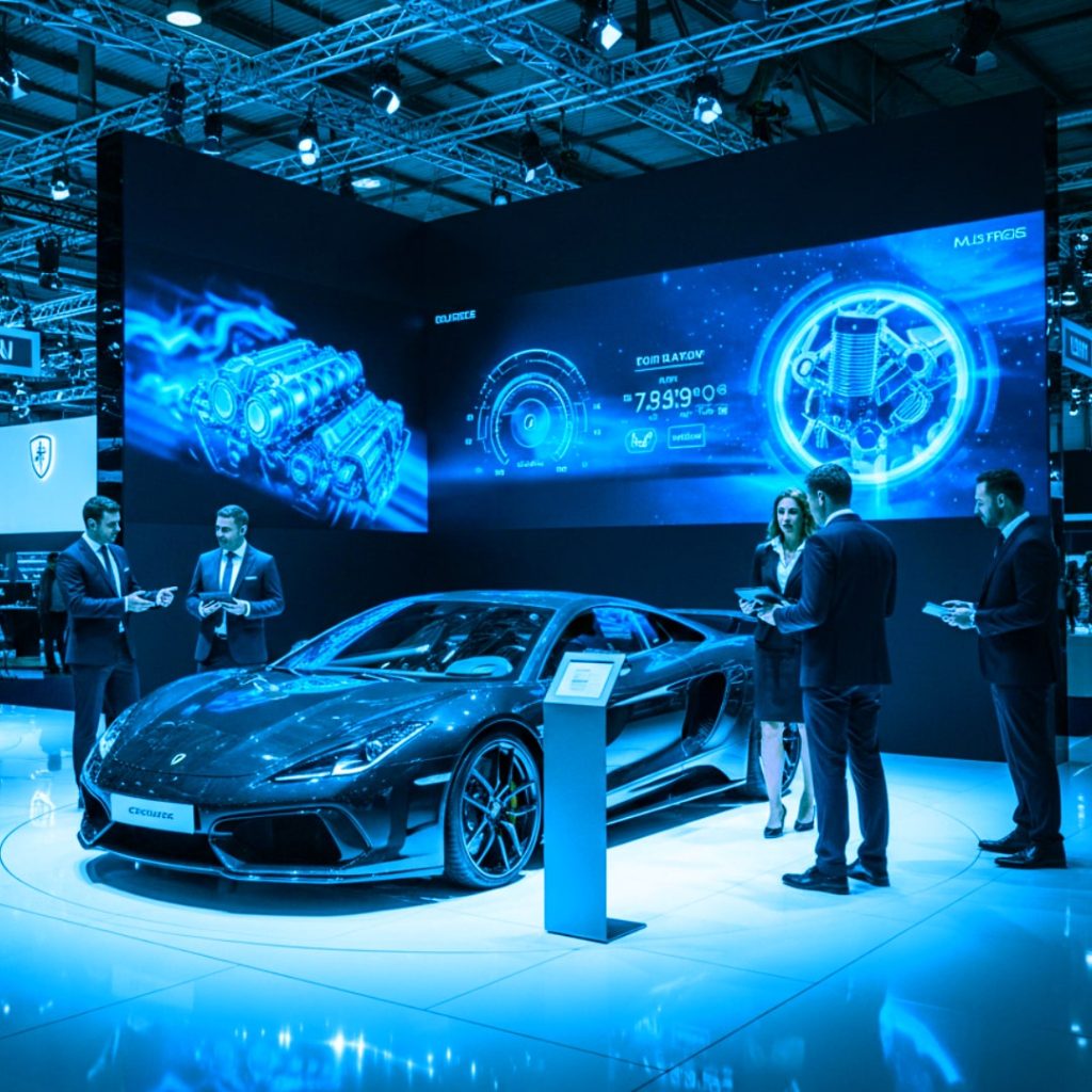 ECRAN LED SALON AUTOMOBILE