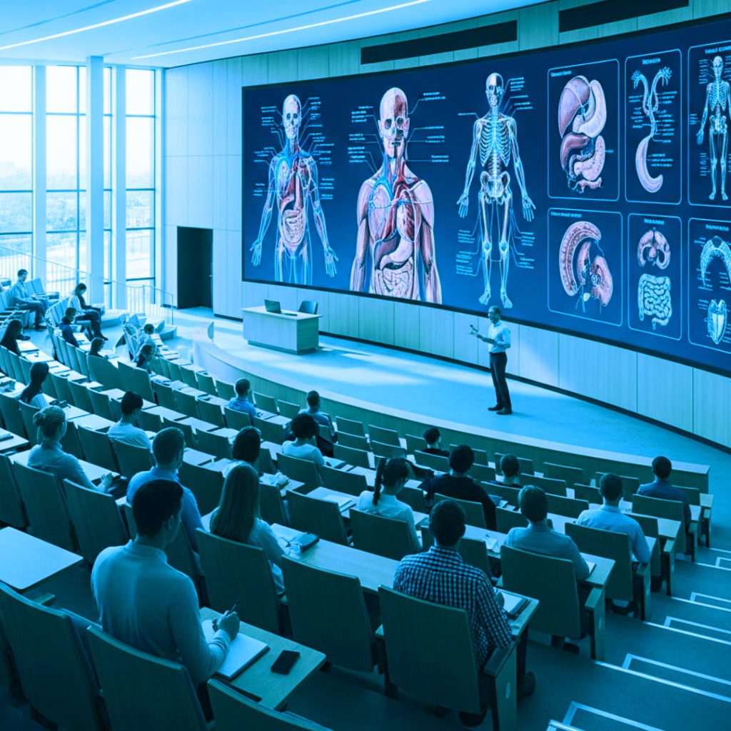 ENSEIGNEMENT FACULTE DE MEDECINE MUR LED GEANT