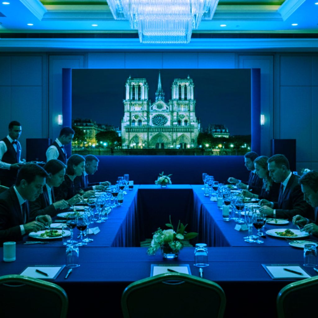 HOTEL SALLE RESTAURATION ECRAN LED