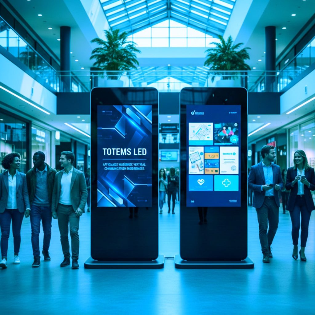 totem led centre commercial